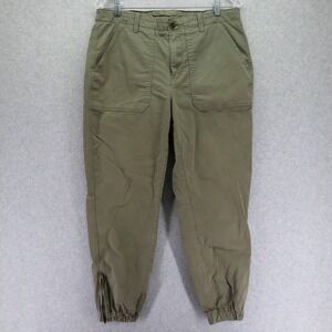 Banana Republic Pants Womens 12 Slim Utility Twill Casual Stretch Flex Green